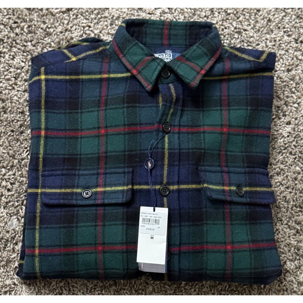 Polo Ralph Lauren Men’s Size Medium NWT The Polo Tartan Work shirt MSRP $398.00 - Picture 10 of 11